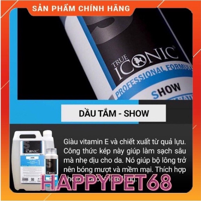 Sữa tắm True Iconic cao cấp cho thú cưng chó mèo lưu hương dai và bung mềm lông