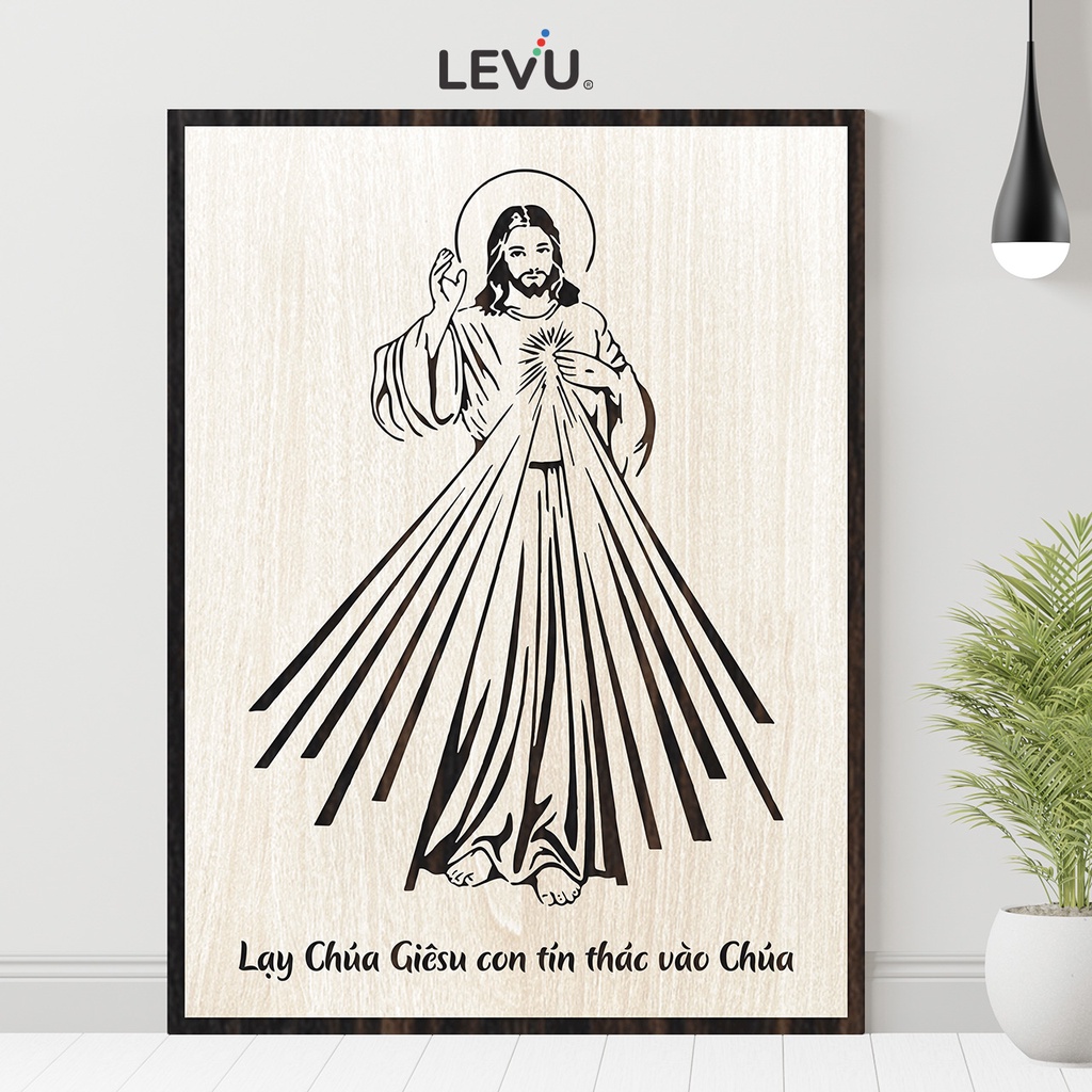 Tranh Công Giáo LEVU CG13 "Lạy Chúa Giêsu con tín thác vào Chúa"