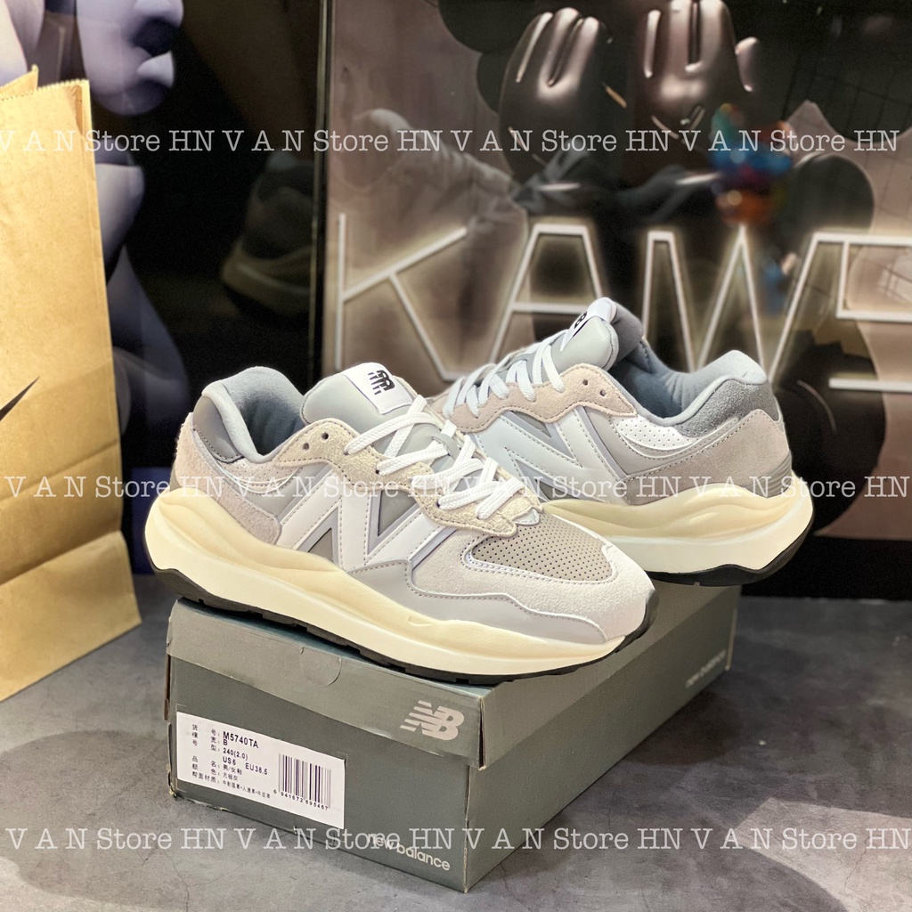 Giày Sneaker NB New Balance 5740 Classic GreyNb 5740 Trắng Xám Nam Nữ Ảnh Thật Tự Chụp + FREESHIP