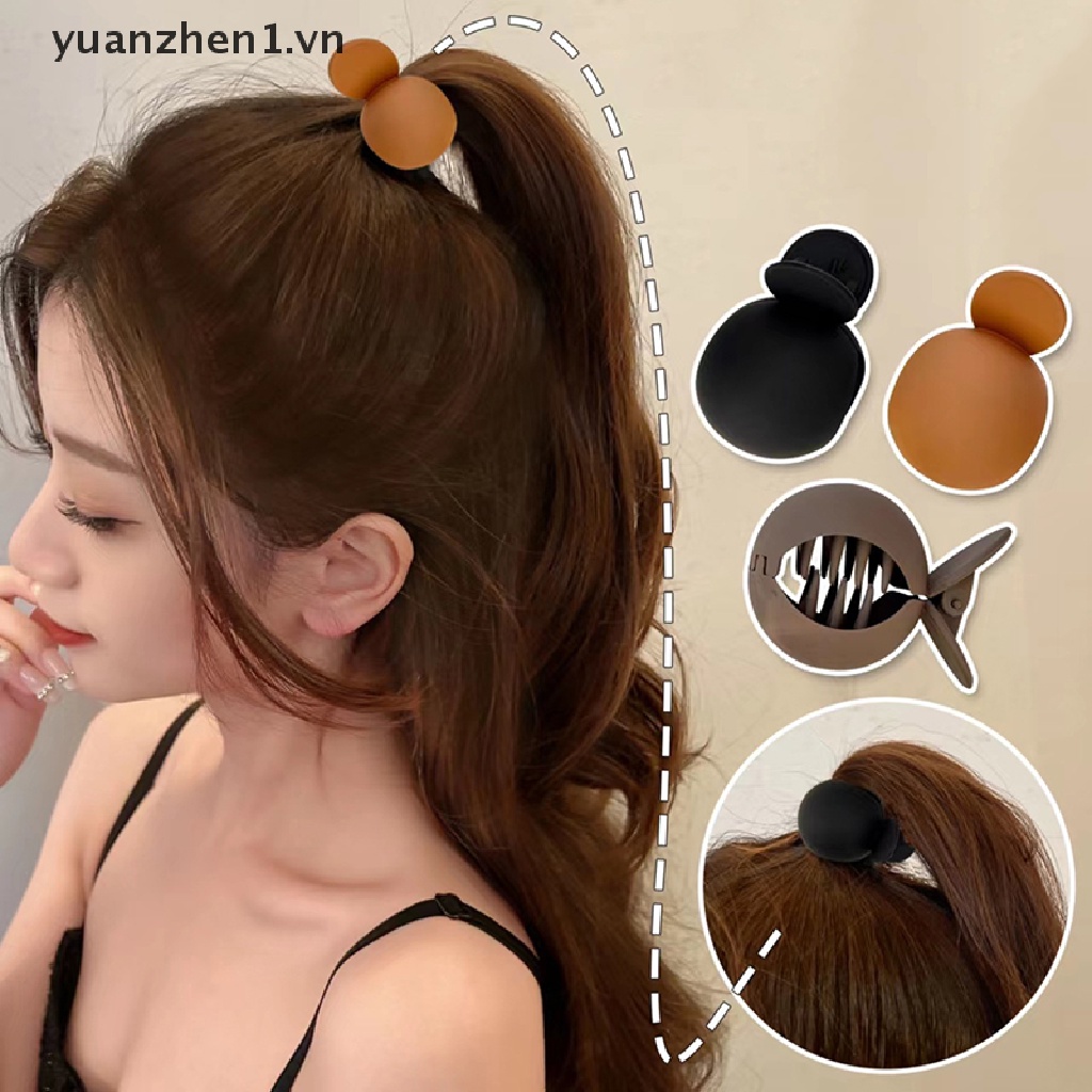 Kẹp Tóc Càng Cua Cố Định Tạo Kiểu Tóc Đuôi Ngựa Màu Nhám Cho Nữ