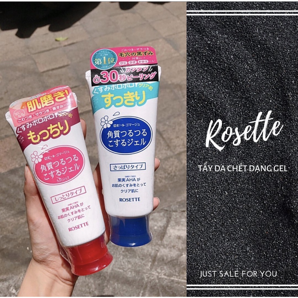 Tẩy da chết mặt, gel tẩy tế bào chết mặt, tẩy da chết Rosette Peeling Gel 120g chính hãng Nhật Bản