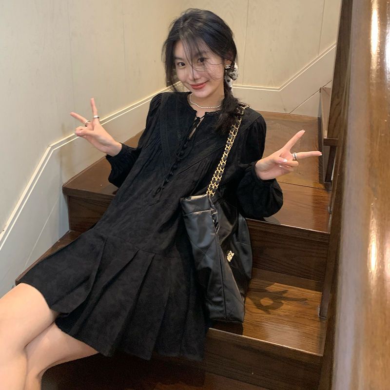 Đầm Dài Tay Dáng Ôm Phong Cách Pháp Cổ Điển Thời Trang Mùa Thu Hàng Mới Dành Cho Bạn Nữ YF54