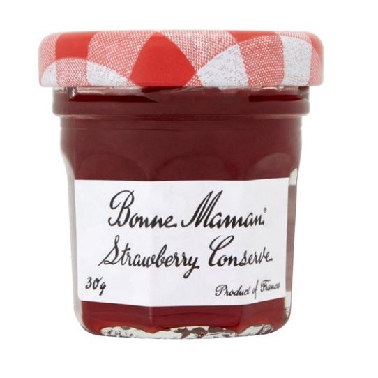 Mứt hoa quả BONNE MAMAN  30g : mứt dâu tây /  mứt phúc bồn tử / mứt mơ / mứt cam/ mứt anh đào