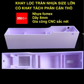 Khay Lọc Tràn Nhựa Có Khay Lưới inox Tách Phân, Trọng Lượng Nhẹ