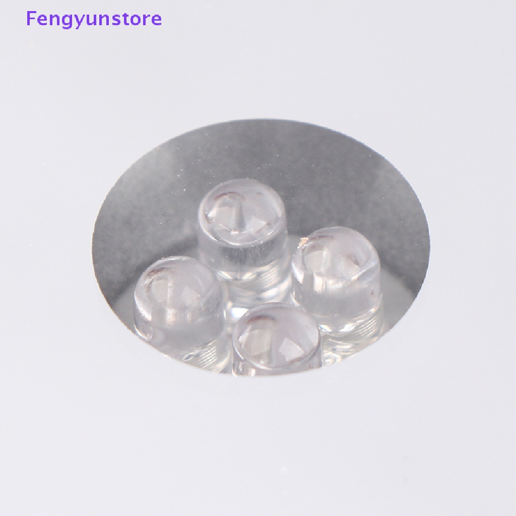 1 Đế Tròn Bằng Thủy Tinh Trong Suốt Có Đèn Led Phát Sáng Để Trưng Bày