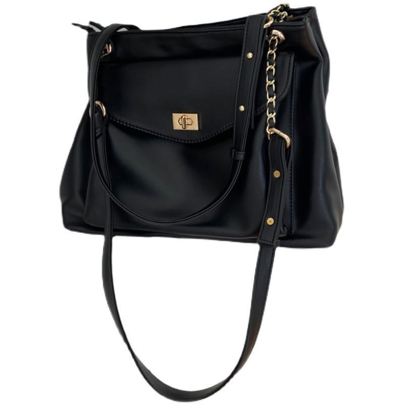 Túi đeo vai tote IELGY hobo da PU dáng vuông nằm ngang bề mặt mềm mại màu trơn sức chứa lớn thời trang đơn giản dạo phố