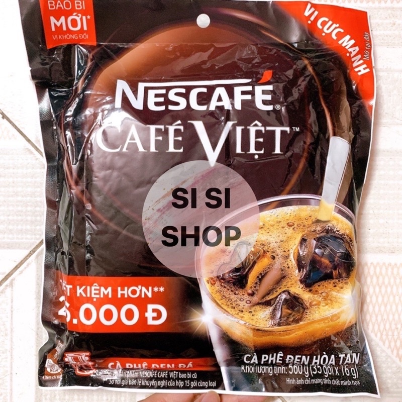 Cà phê đen hoà tan Nescafe Việt bịch 35 gói 560g date 2024
