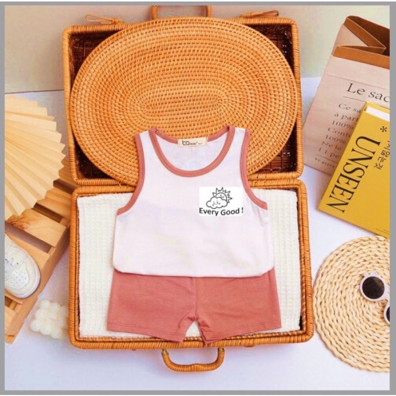 Bộ Ba lỗ sát nách cho bé trai bé gái chất Thun lạnh Minky xuất dư giá tại xưởng