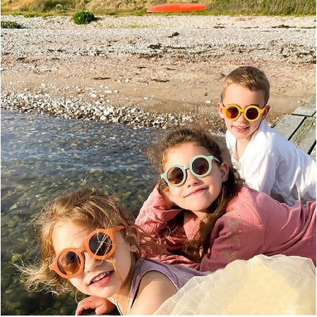 Kính Mát Đi Biển Dáng Tròn Màu Kẹo Phong Cách Thời Trang Dành Cho Trẻ Em