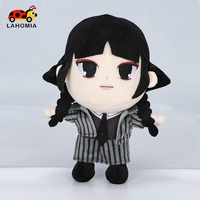 LAHOMIA Búp bê nhồi bông Wednesday Addams dùng làm quà tặng