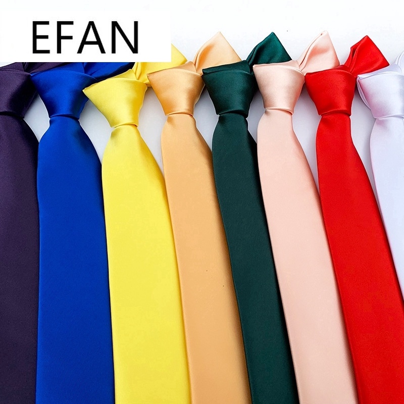 Cà vạt lụa 8cm màu vàng / xanh navy / trắng / xanh hoàng gia / đen / rượu vang/ tím cho nam