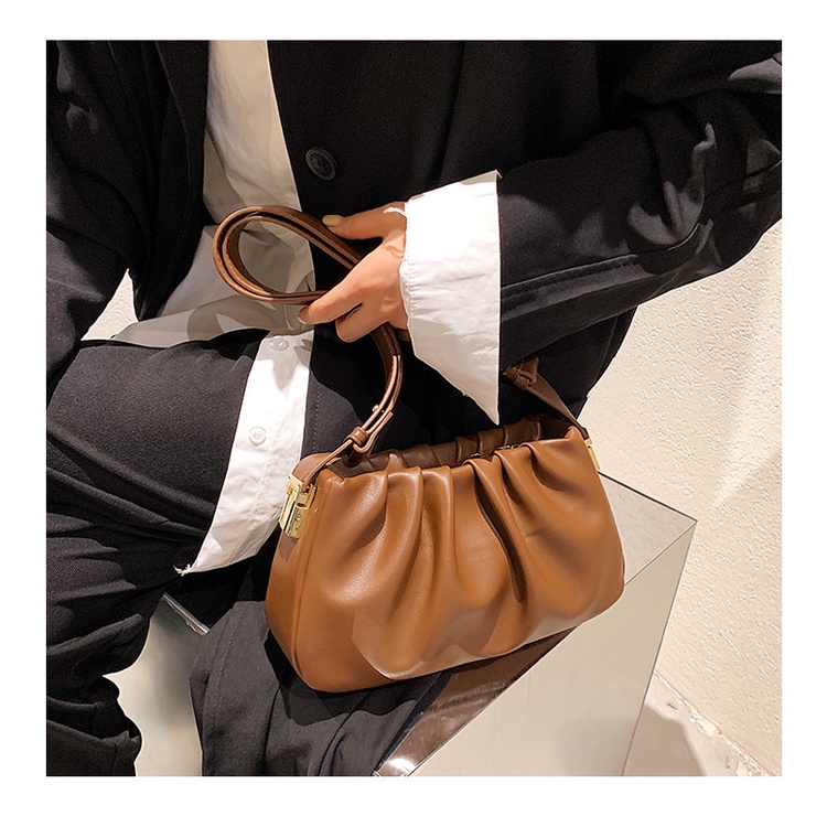 Túi xách nữ đeo vai kẹp nách dáng thuyền nhún phong cách Hàn Quốc hàng cao cấp Bag M3 2160