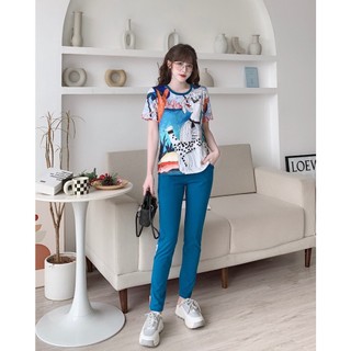 Đồ bộ thun nữ - bộ đồ thể thao nữ áo thun in họa tiết 3d quần jogger họa tiết in 3d đủ size m l xl xxl.