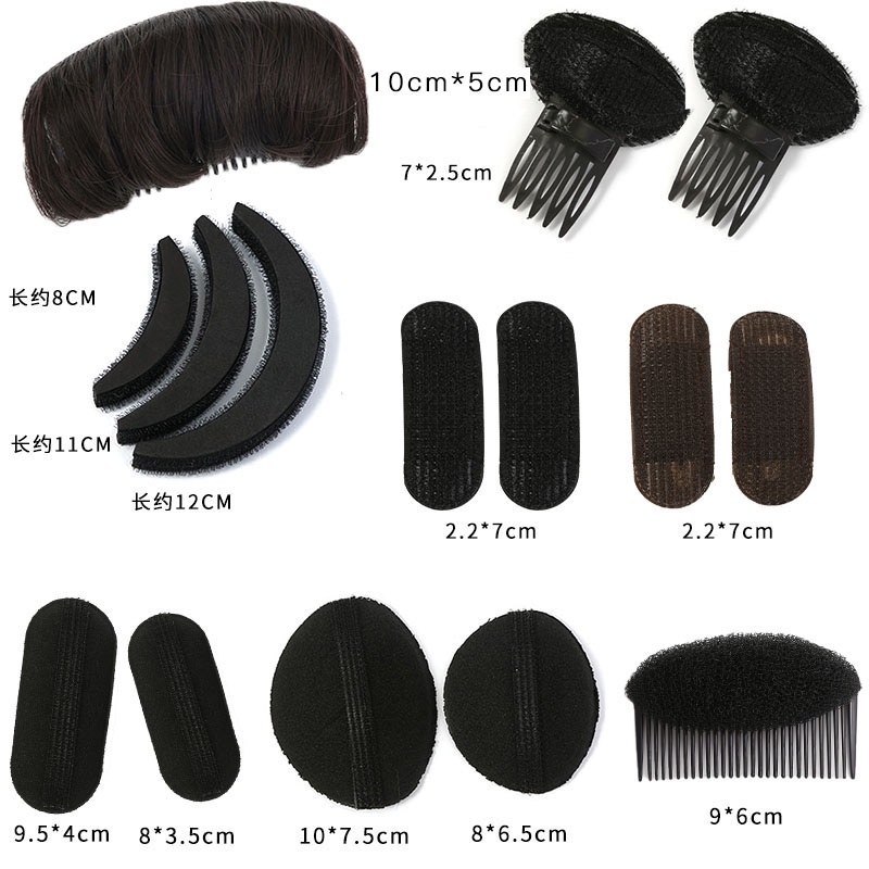 Đệm Lót Nâng Chiều Cao Tóc Vô Hình Đầu Lâu Hàn Quốc Cho Nữ