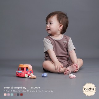 Bộ quần áo cộc cho bé cổ tròn phối tay Cookie CK77782