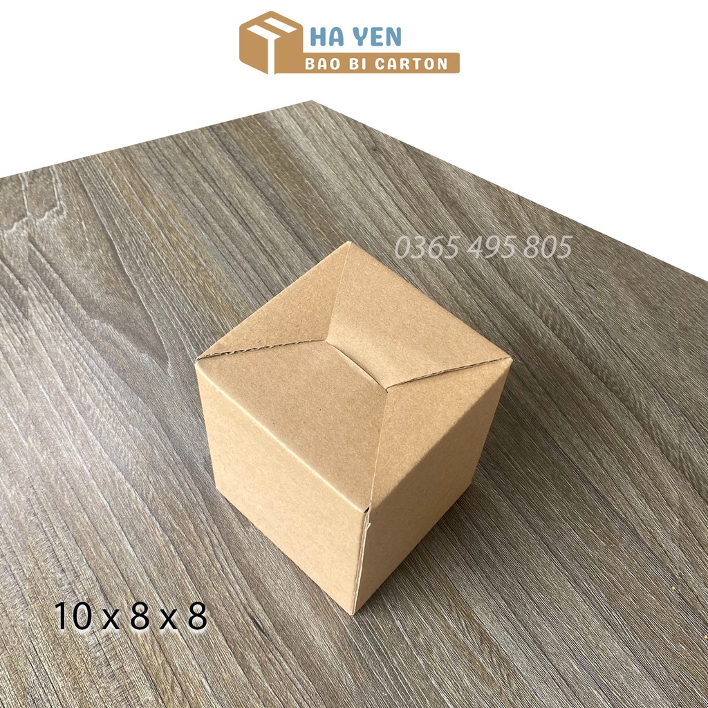 8 x 8 x 10 cm -  Combo 100 Hộp Carton nắp gập 8x8x10 cm