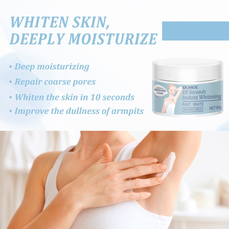 Kem Làm Trắng Vùng Da Dưới Cánh Tay / Chân / Đầu Gối / Toàn Thân Nhanh Chóng 10g