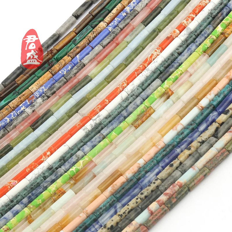 Chuỗi Hạt Đá Tự Nhiên Hình Trụ 4 * 13 Dùng Làm Đồ Trang Sức Diy