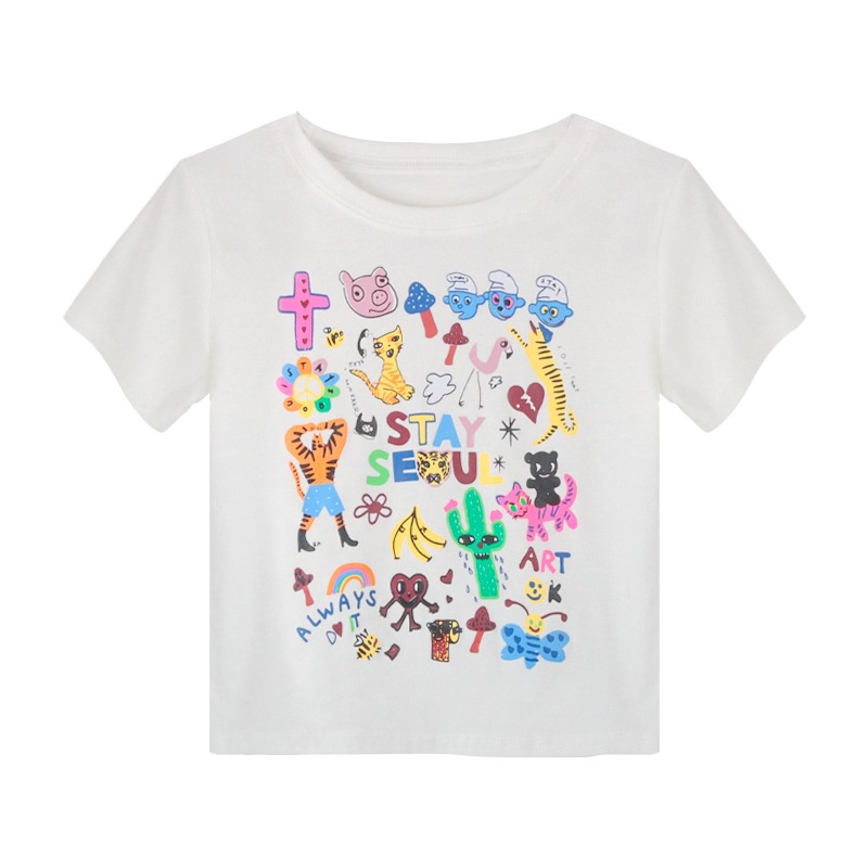 NRVP Áo Thun NgắN Tay DáNg Ôm ThờI Trang Cho Nữ