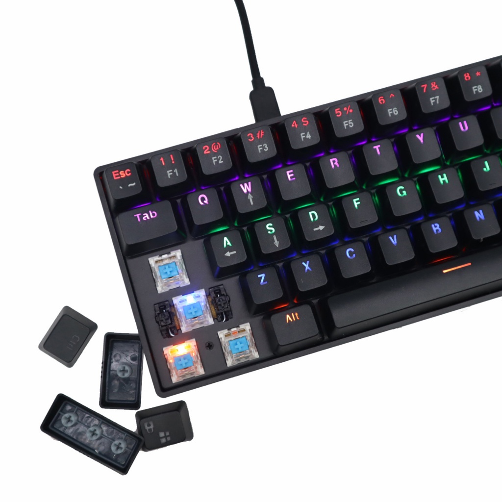 Bàn Phím Cơ DK61 Type-C 61 Phím Chống Thấm Nước In Họa Tiết Hoa Hướng Dương Xinh Xắn