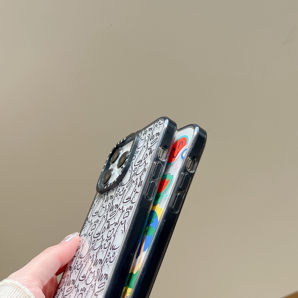 Casetify Ốp Điện Thoại Nhựa Acrylic Cứng In Hình Mèo Và Hoa Hoạt Hình Cho iPhone 15 14 13 12 11 Pro Max Plus