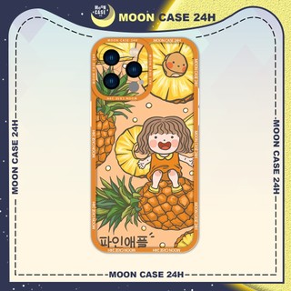 Ốp lưng iphone cạnh vuông MOON CASE 24H Cô bé dứa Wallpaper 6/7/8plus/x/xs/11/12/13/14pro/plus/promax