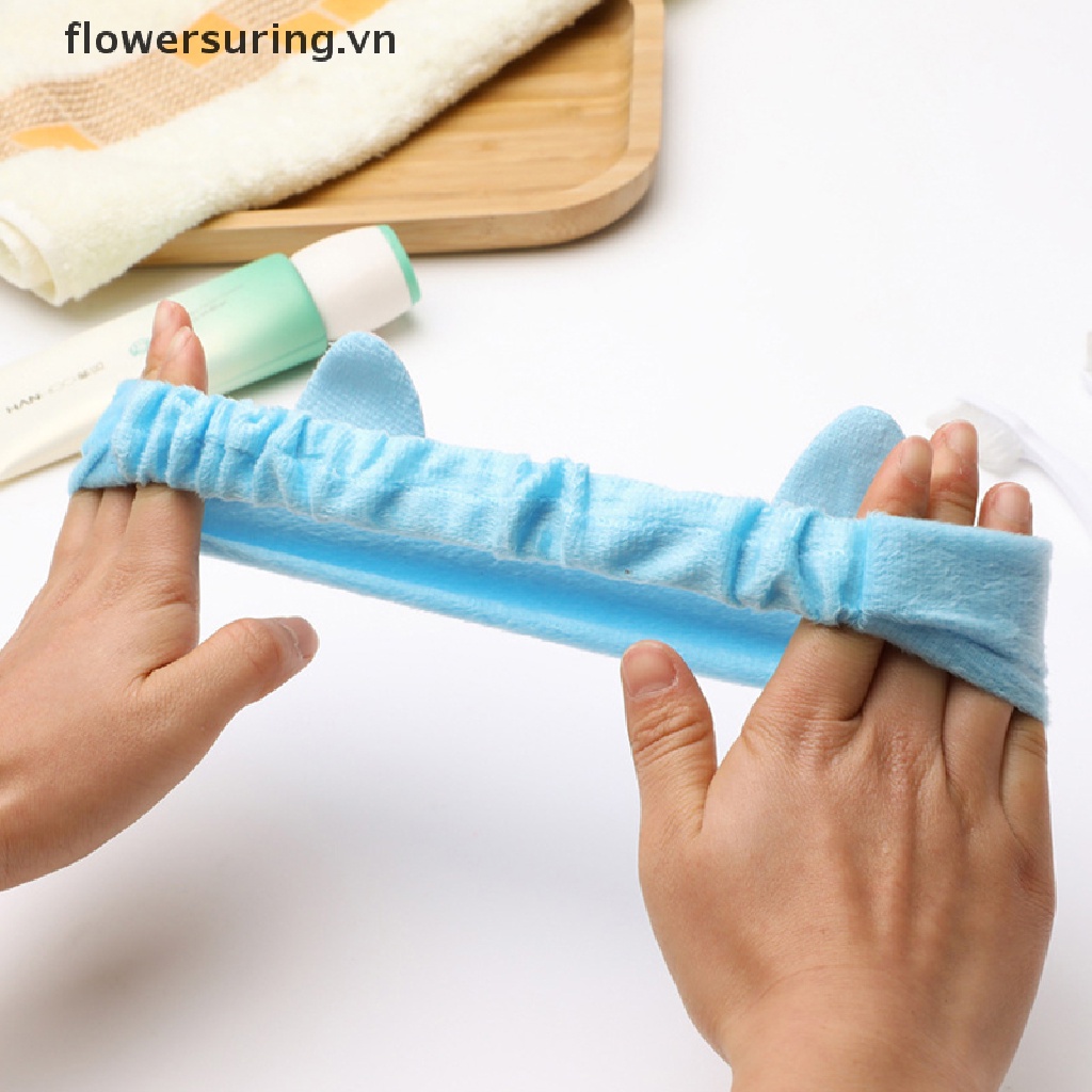 Băng Đô Turban Mềm Mại Co Giãn Trang Điểm / Rửa Mặt Hình Nơ In Họa Tiết Chữ Cho Bé Gái
