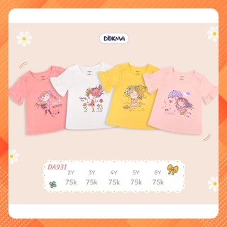 Áo cộc tay bé gái dokma áo cộc tay tay bèo dokma 2-6y da931