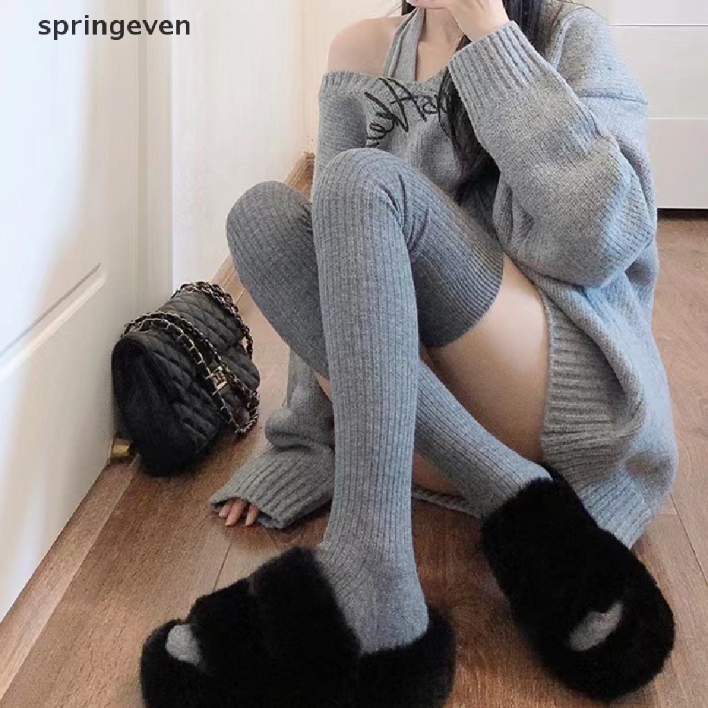1 Đôi Tất Dày Giữ Ấm Mềm Mại Màu Trơn Thời Trang Mùa Đông Cho Nữ
