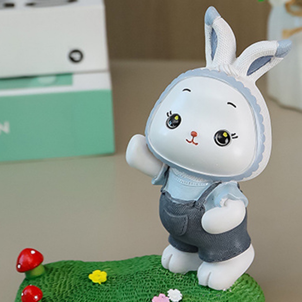Giá Đỡ Điện Thoại Bằng Nhựa Resin Hình Thỏ Hoạt Hình Dễ Thương