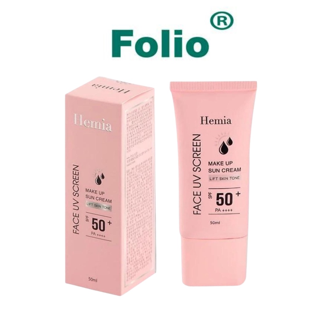 Kem Chống Nắng Dành Cho Mặt SPF 50+ Folio Hemia Tuýp 50ml