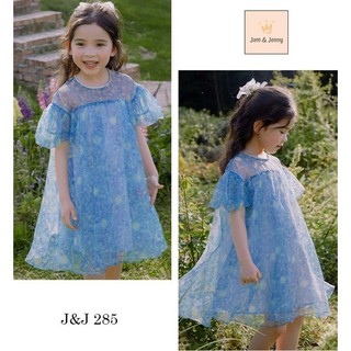 Đầm xanh voan cho bé hàng Jam & Jenny