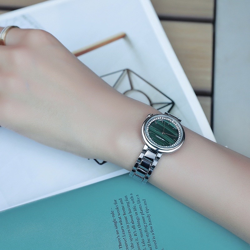 Đồng hồ nữ Scottie mặt xanh hot trend bền bỉ sang trọng Mai Luxury Watch SC 9155