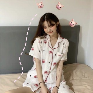 (Order 7-10 ngày) Bộ quần áo pijama lợn ỉn (kèm ảnh thật)
