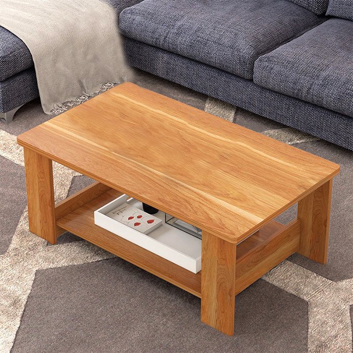 Bàn Trà Sofa Phòng Khách 2 Tầng NANA Chân Gỗ Tự Nhiên Thiết Kế Phong Cách Hiện Đại - BT06 | BigBuy360 - bigbuy360.vn