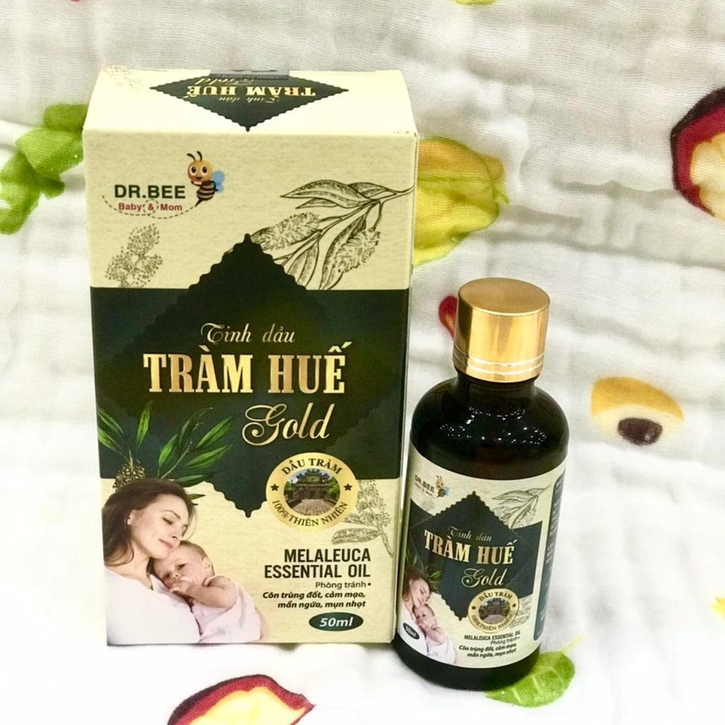 [Mã SMKB151 giảm 10% đơn 500.000Đ] Tinh Dầu Tràm Huế Gold Dr Bee Phòng Cảm Lạnh, Đuổi Muỗi Cho Bé Khỏe Mạnh