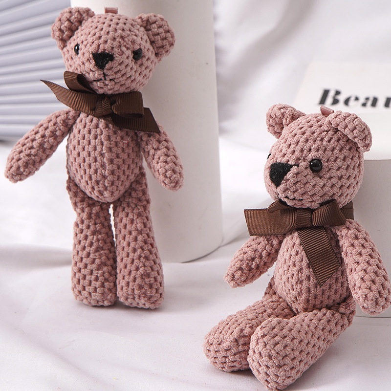 Gấu Nhồi Bông 15CM Dễ Thương Dùng Làm Móc Khóa / Túi Xách / Quà Tặng