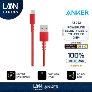Cáp sạc type c anker powerline select+ usb-c ra usb 2.0 dài 0.9m - a8022 lamino