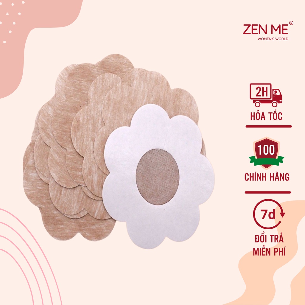 Combo 10 Miếng Dán Nhũ Hoa Zen Me - Chất Liệu Giấy Dán Chắc Chắn