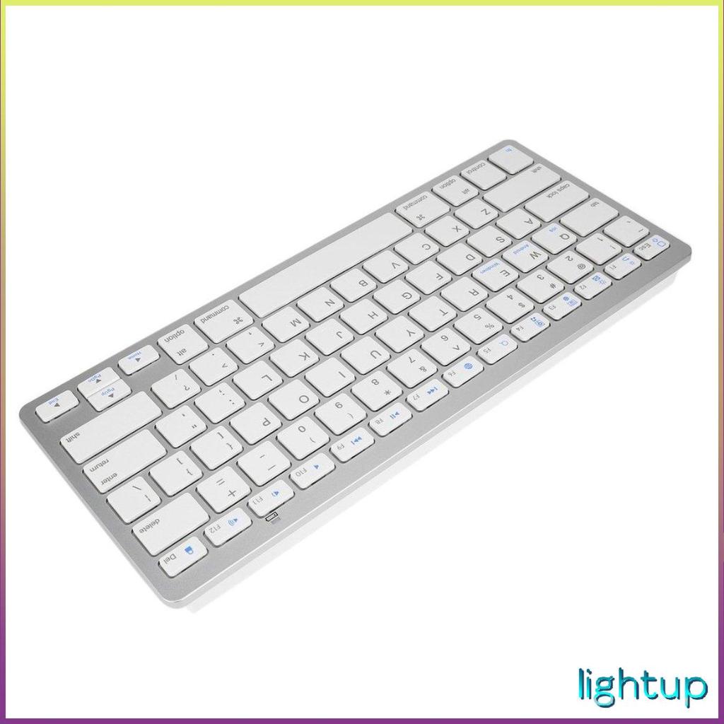 Bàn Phím Không Dây Siêu Mỏng Màu Bạc Thích Hợp Cho Air Ipad Mini Mac [P/3]