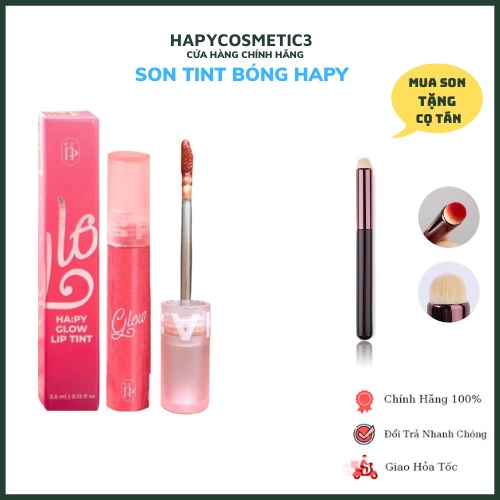 Son Tint Bóng Hapy son môi Hapy Golw Lip Tint Mini Garden siêu lì bám màu lâu trôi 3.5ml