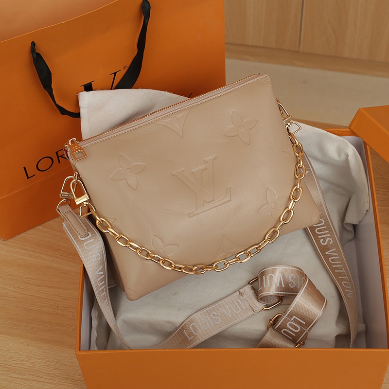 Túi Đeo Chéo L--v Vai Chuỗi Nữ Da Vuông Phong Bì Túi Clutch Thời Trang Hàn Quốc