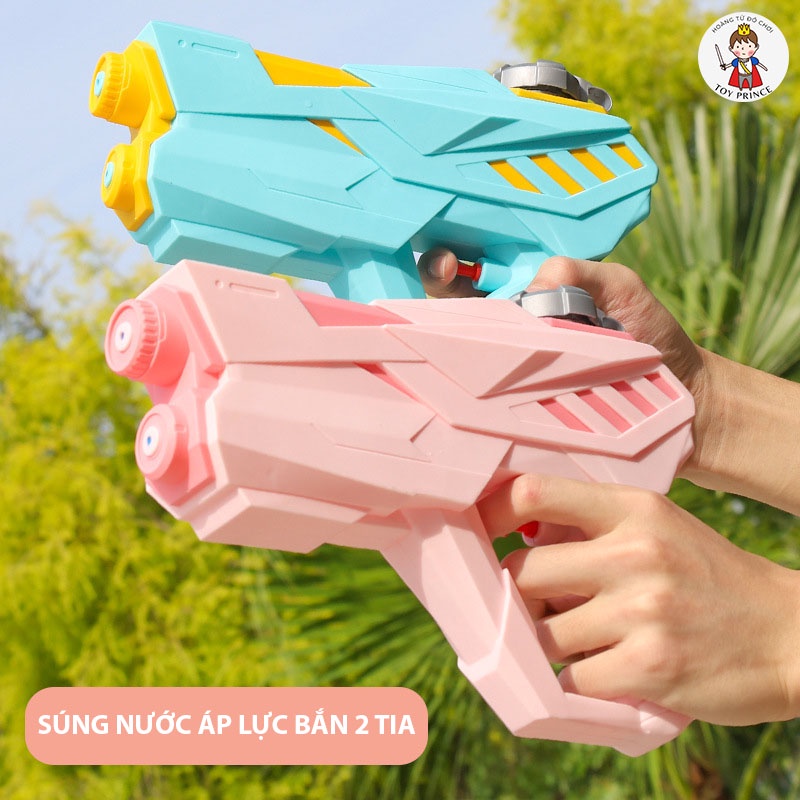 ĐỒ CHƠI SÚNG NƯỚC MINI ÁP LỰC BẮN 2 TIA CẦM TAY DỮ TRỮ 500ML NHIỀU MÀU SẮC SIÊU HOT HÈ 2023 ĐỒ CHƠI BÃI BIỂN