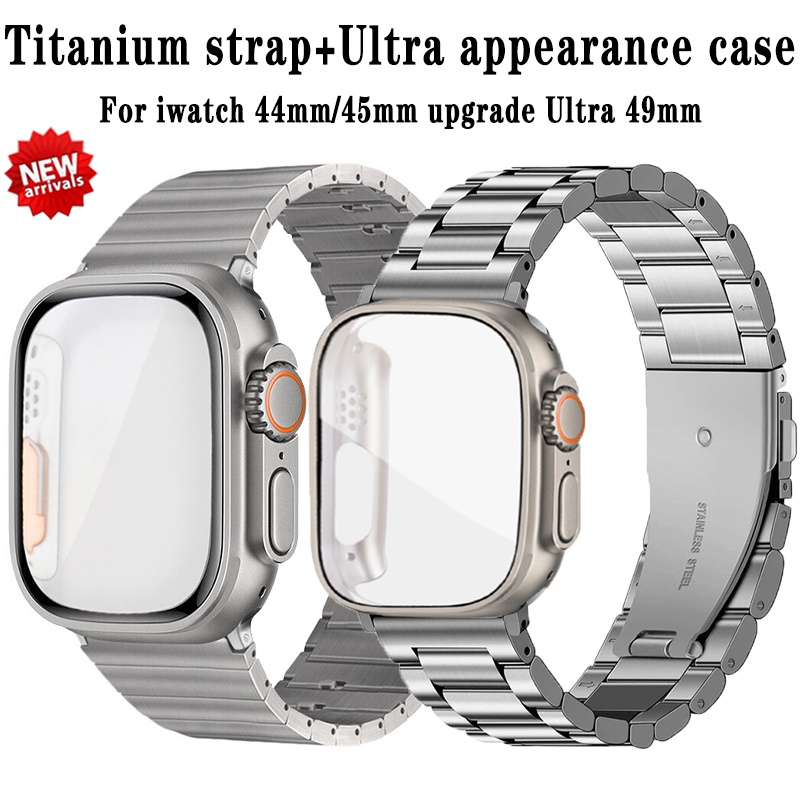 Ultra Dây Đeo Bằng Thép Titan 44mm 45mm Ultra 49mm Cho Đồng Hồ i Watch 8 7 6 SE 5 4