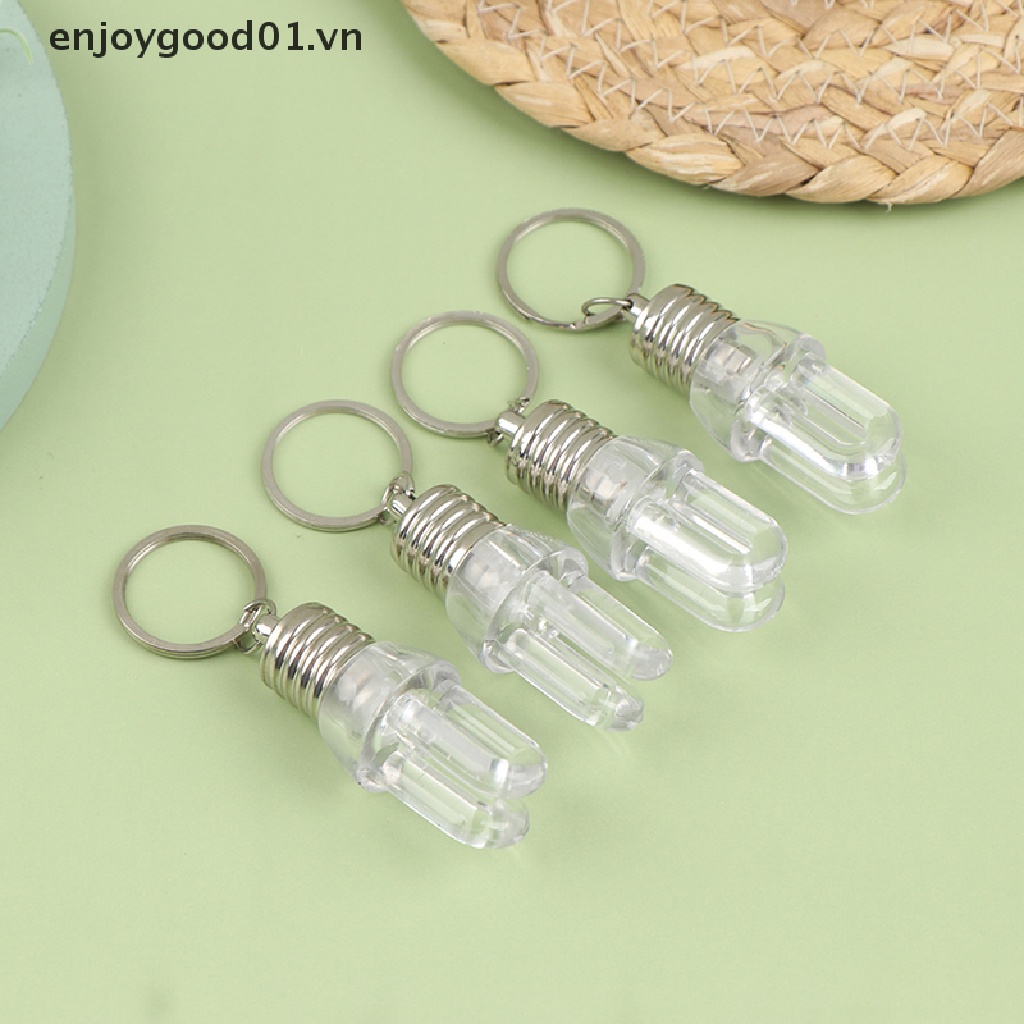 Set 2 Móc Khóa Bóng Đèn LED Mini Mới Lạ