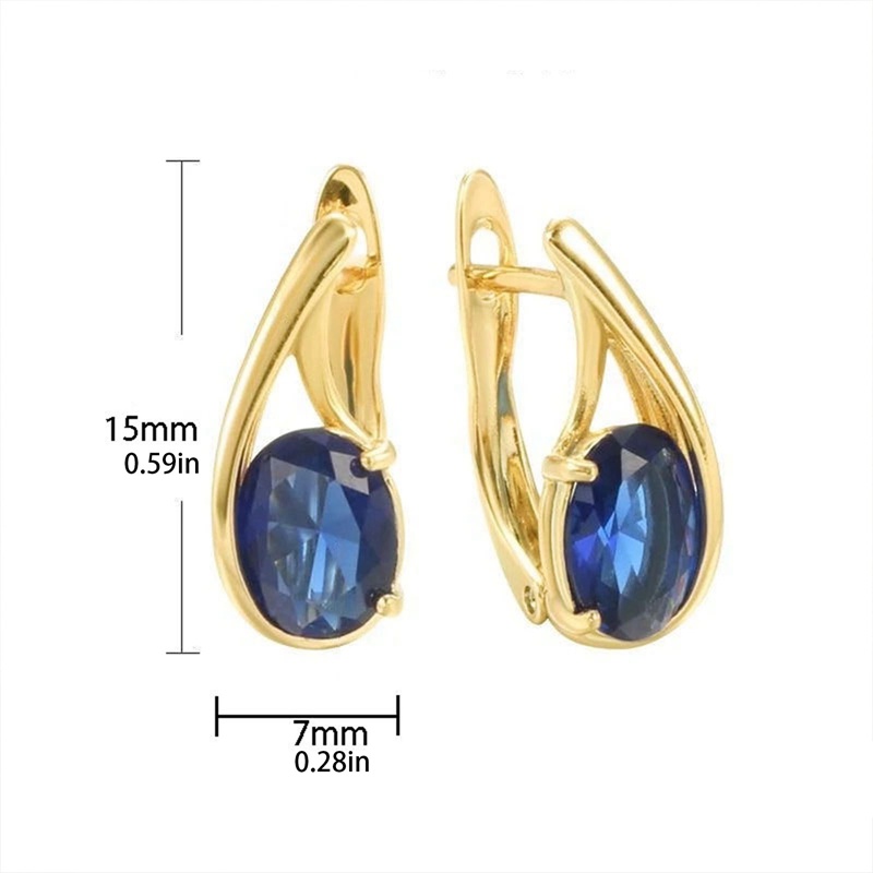 Ygt Khuyên Tai Tròn Đính Đá Zircon Màu Vàng Sang Trọng Cho Nữ