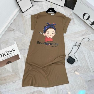 Váy cotton dáng suông bé gái dễ thương