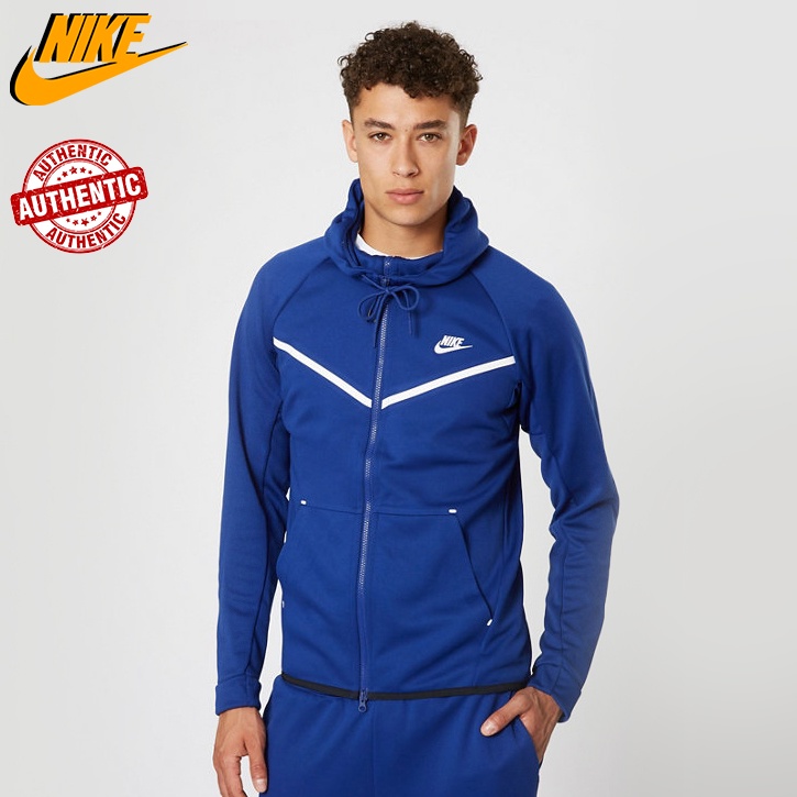 NIKE CHÍNH HÃNG - Áo khoác nỉ thể thao nam Nike Sportswear Tech Fleece Windrunner Hoodie Jacket Authentic - Blue