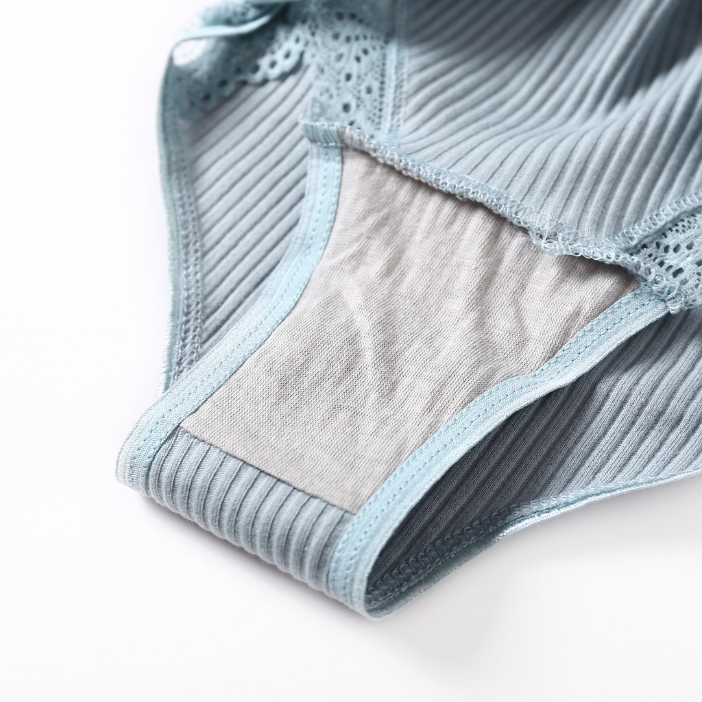 Quần Lót Cotton Lưng Thấp Phối Ren Quyến Rũ Cho Nữ
