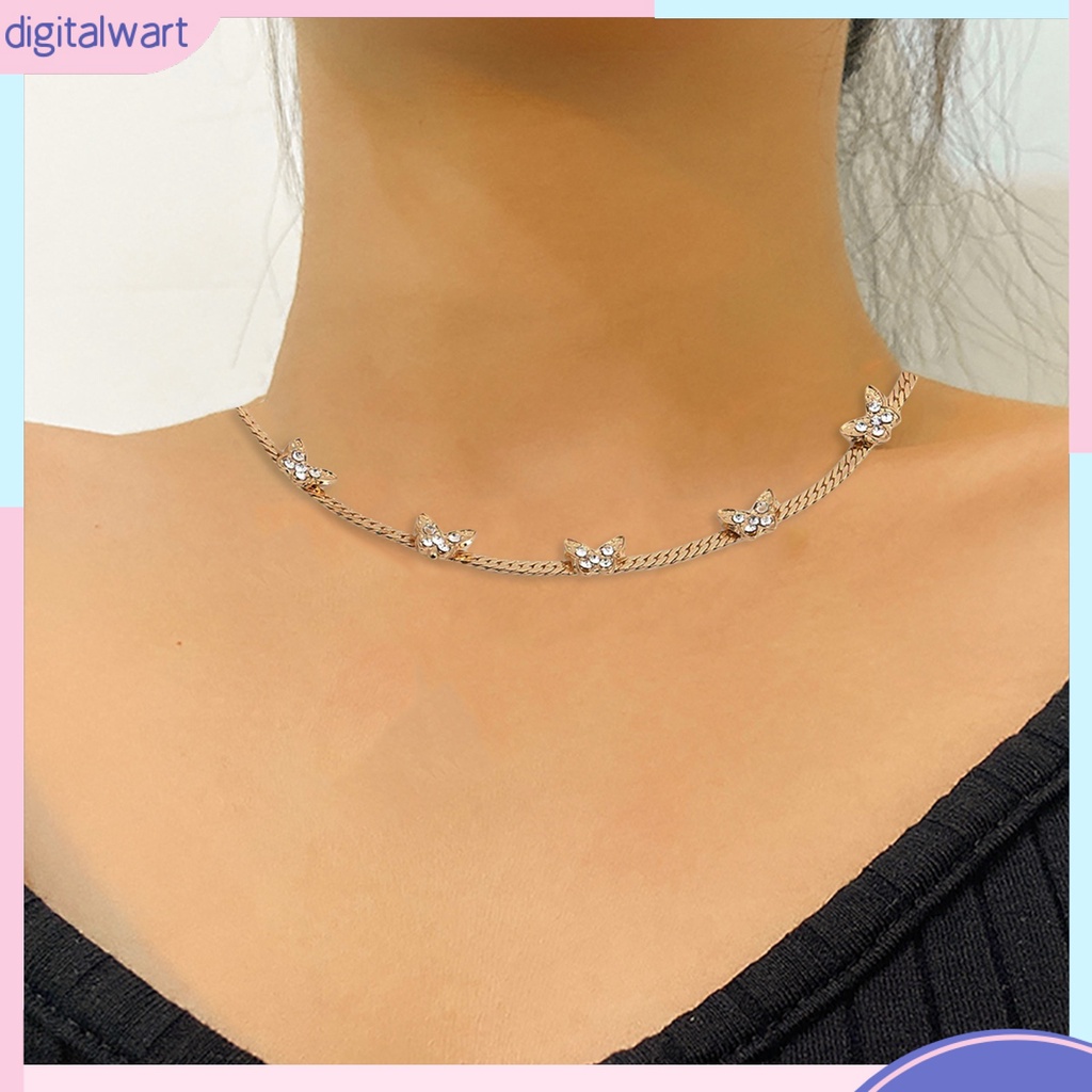 [DIWA] Vòng Cổ Choker Mở Rộng Dát Đá Giả Kim Cương Màu Trơn Trang Sức Cô Dâu
